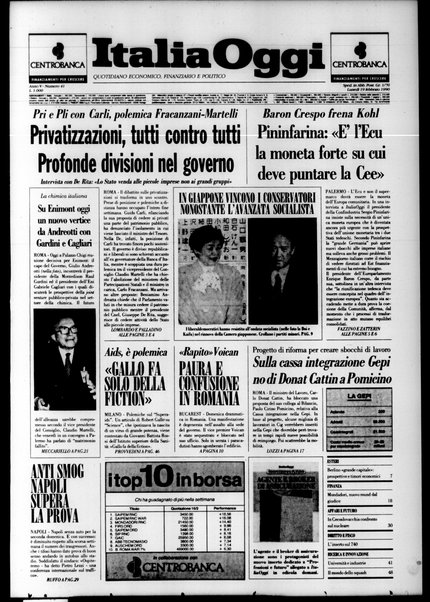 Italia oggi : quotidiano di economia finanza e politica